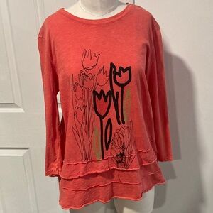 Jess & Jane washed cotton Tulip tunic L